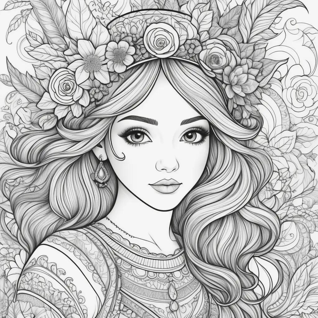 Colorful People Coloring Pages Show Beautiful Designs