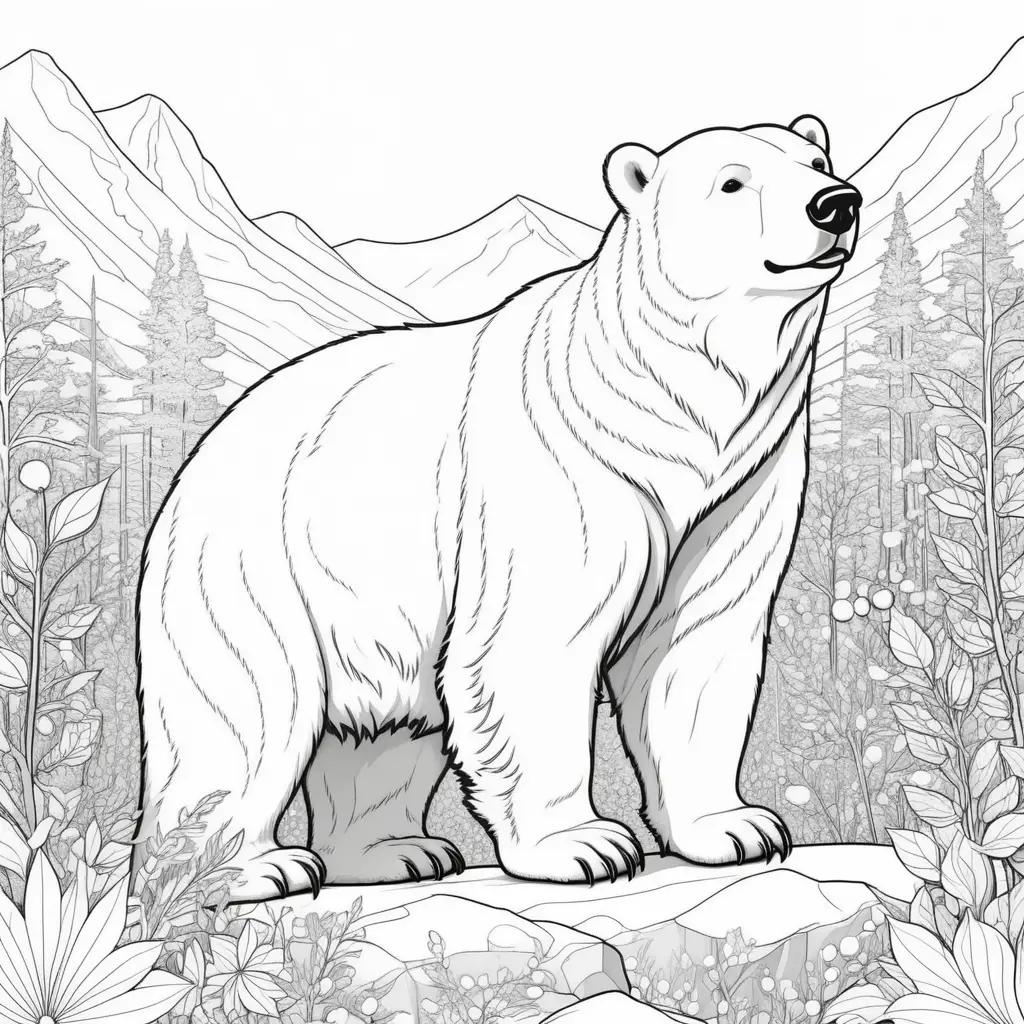 Colorful Polar Bear Coloring Pages