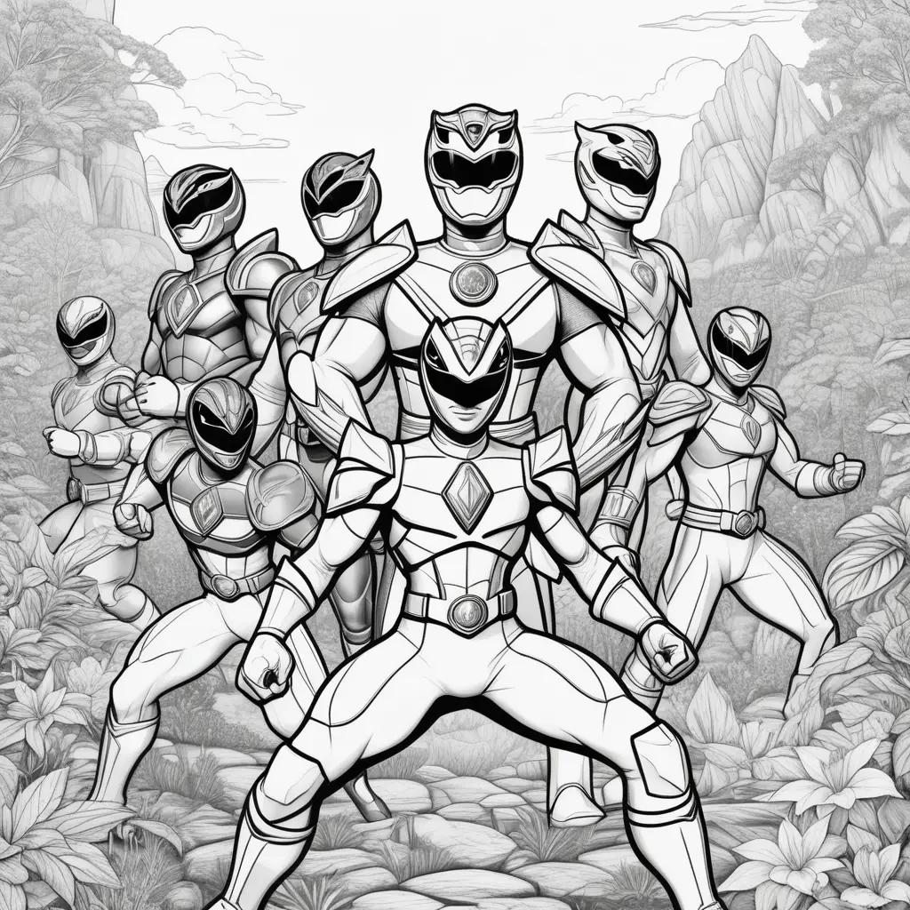 Colorful Power Rangers Coloring Pages