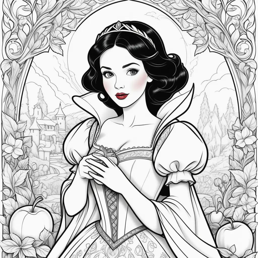 Colorful Snow White Coloring Pages Online