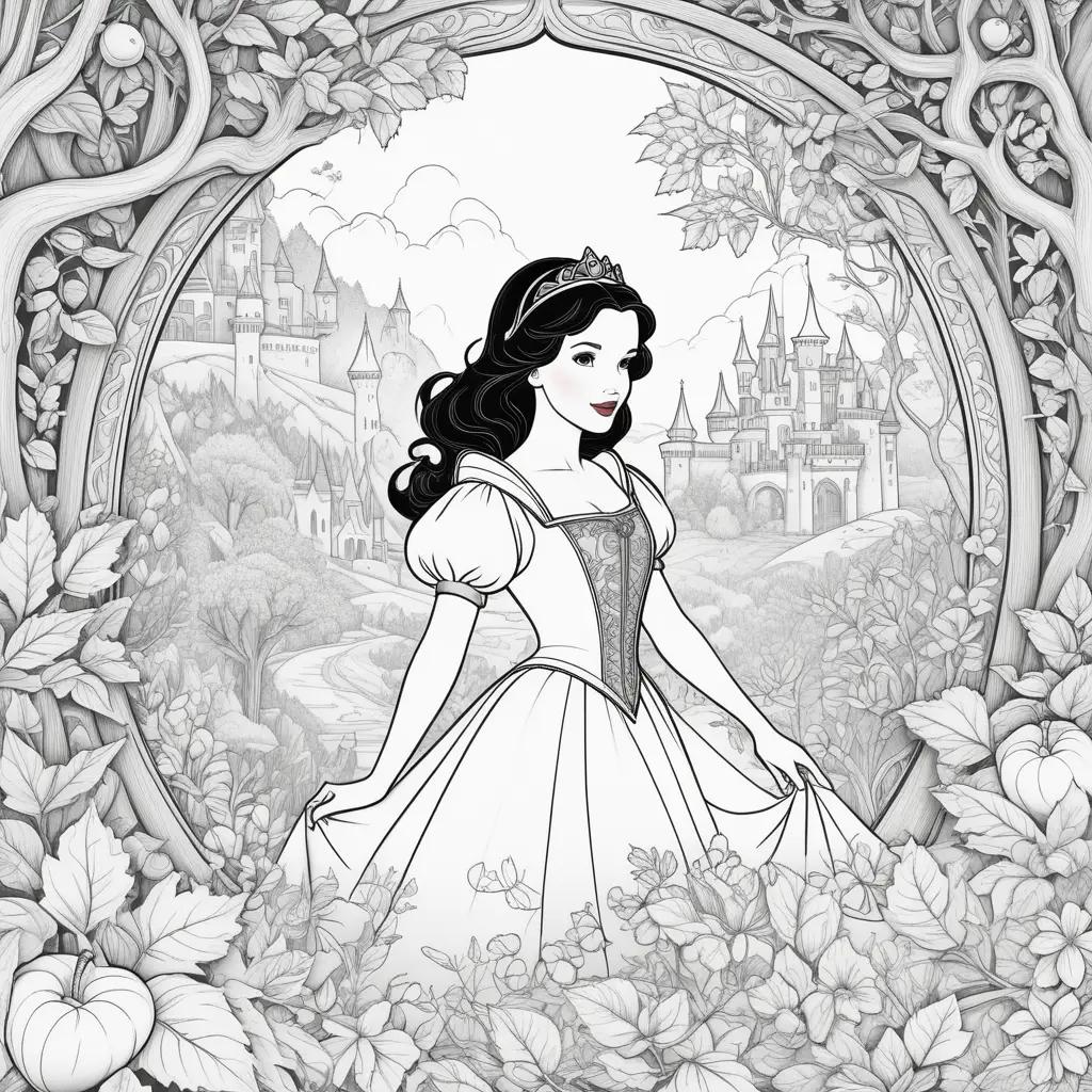 Colorful Snow White Coloring Pages for Kids