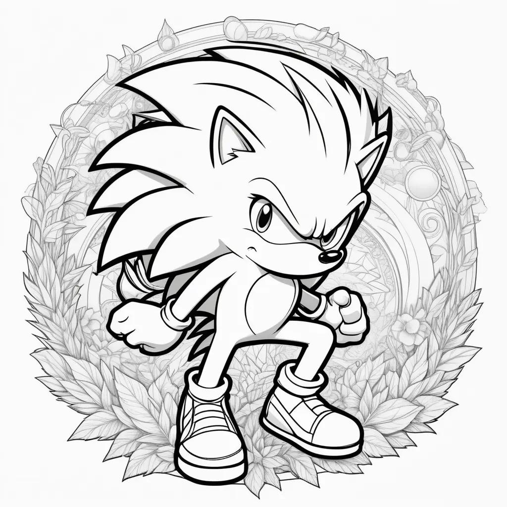 Colorful Sonic the Hedgehog Coloring Pages