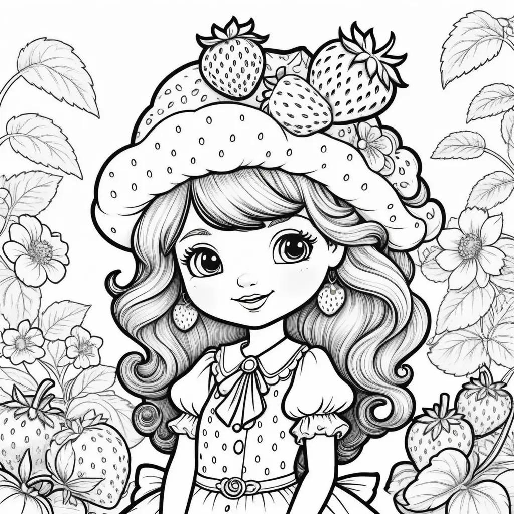 Colorful Strawberry Shortcake Coloring Book Pages