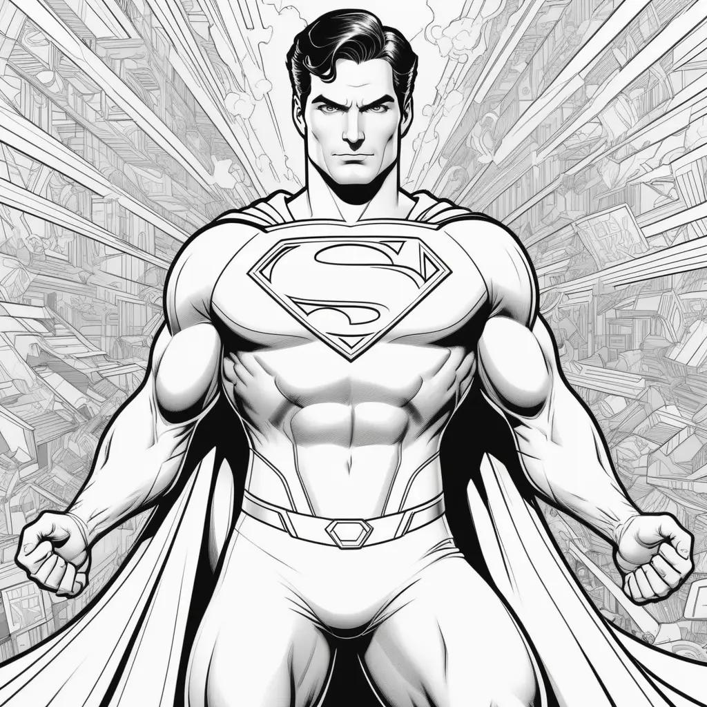 Colorful Superman Coloring Pages for Kids