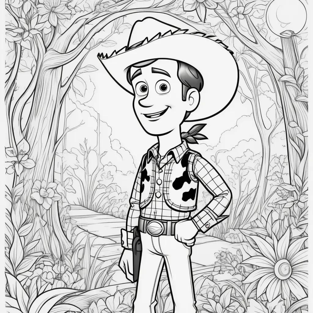 Colorful Woody Coloring Pages for Kids