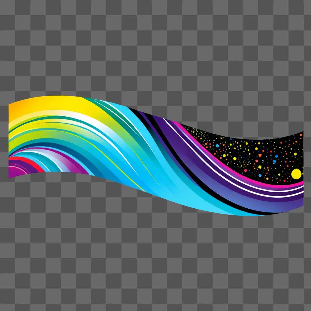 Colorful abstract banner with rainbow lines