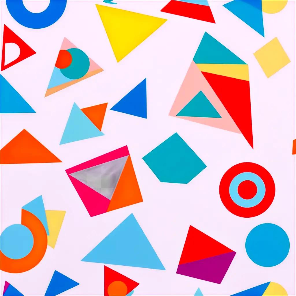 Colorful abstract pop art with geometric shapes