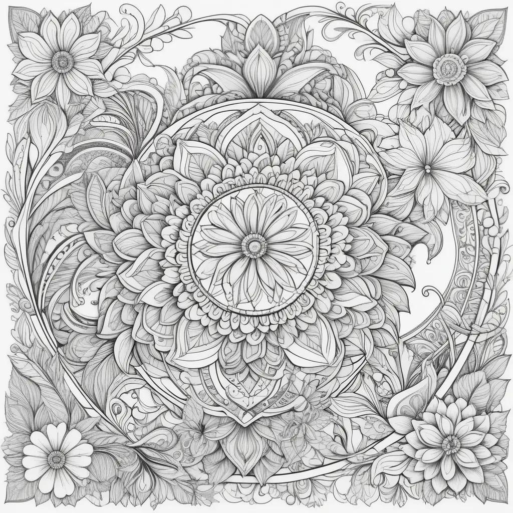 Colorful and intricate coloring pages for teens