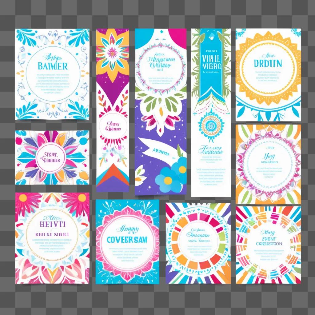 Colorful banners for a festival or event