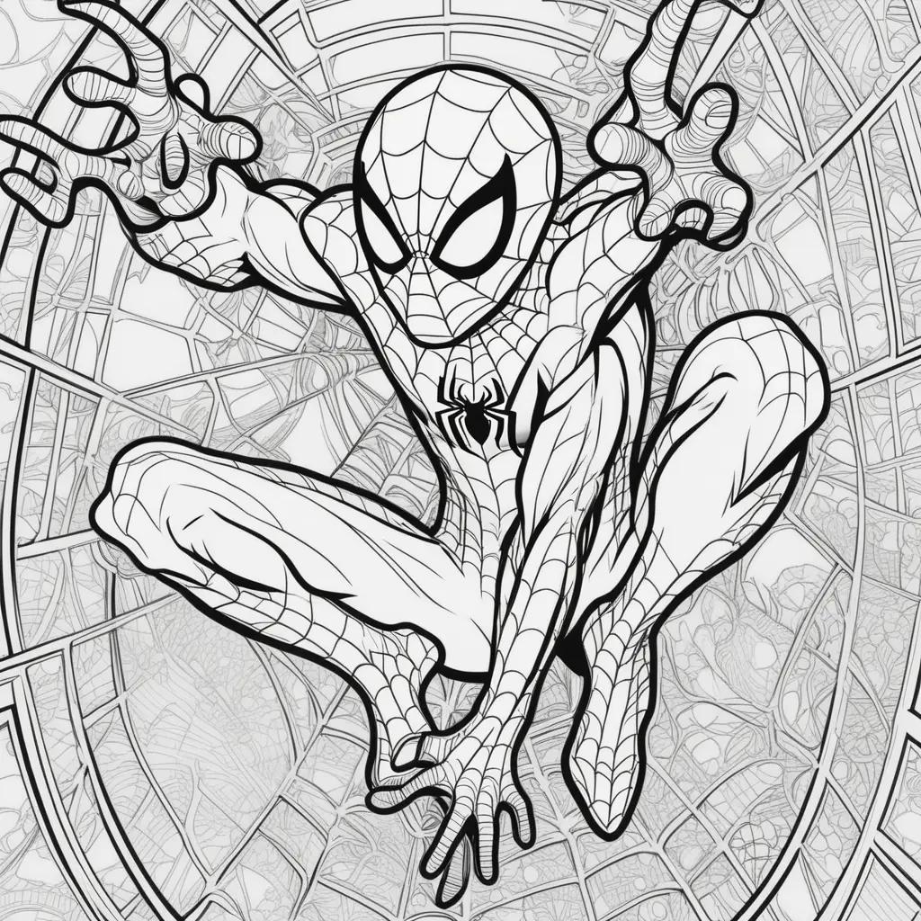 Colorful coloring pages featuring the beloved Spiderman