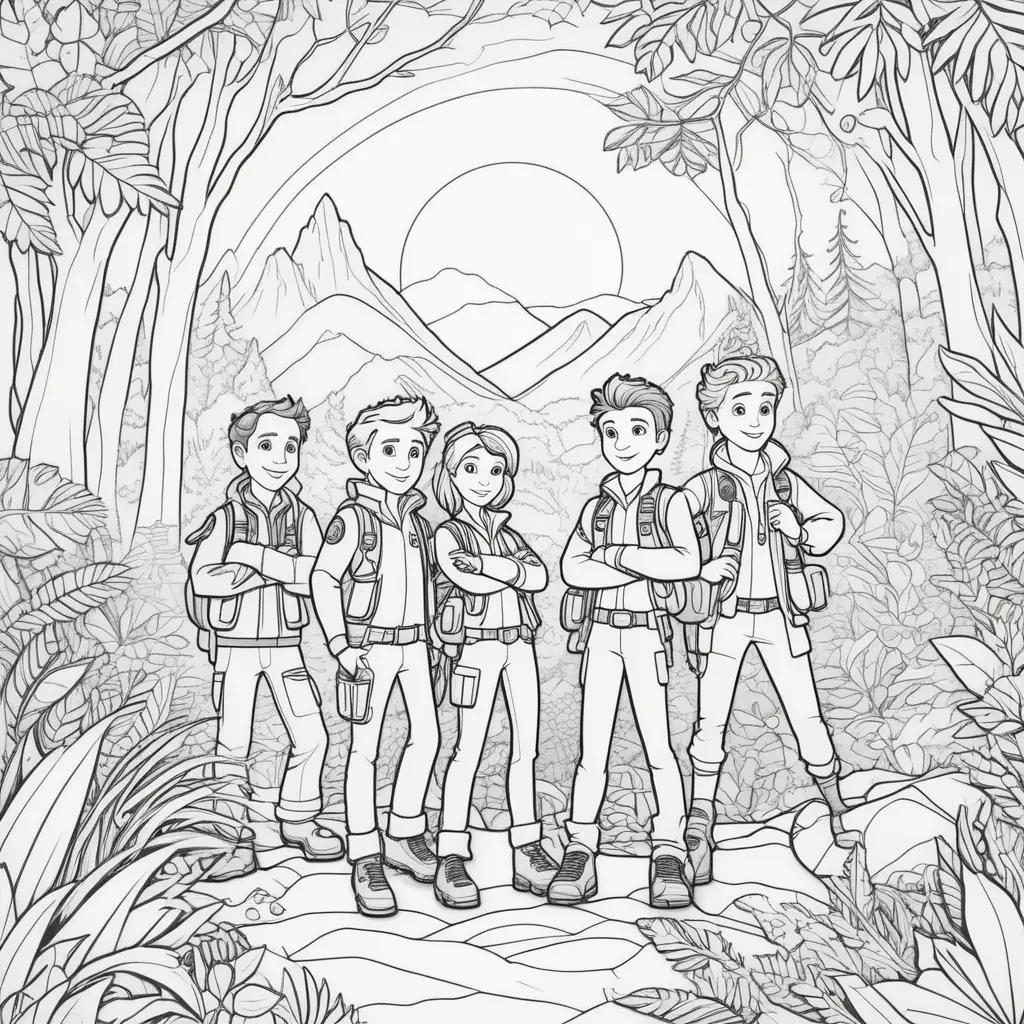 Colorful coloring pages of the Wild Kratts