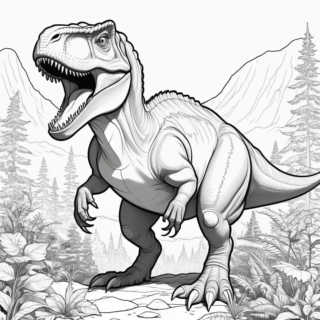 Colorful dinosaur coloring pages are fun and educational