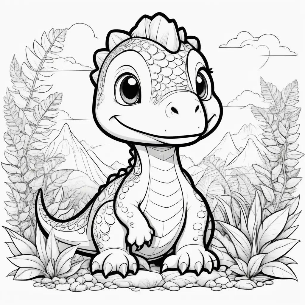 子供のためのカラフルな恐竜の絵、かわいくて楽しい