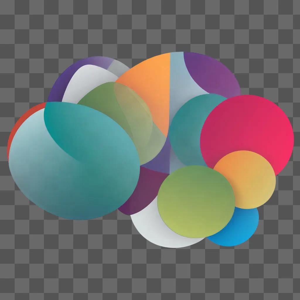 Colorful free clipart circles on a gradient background