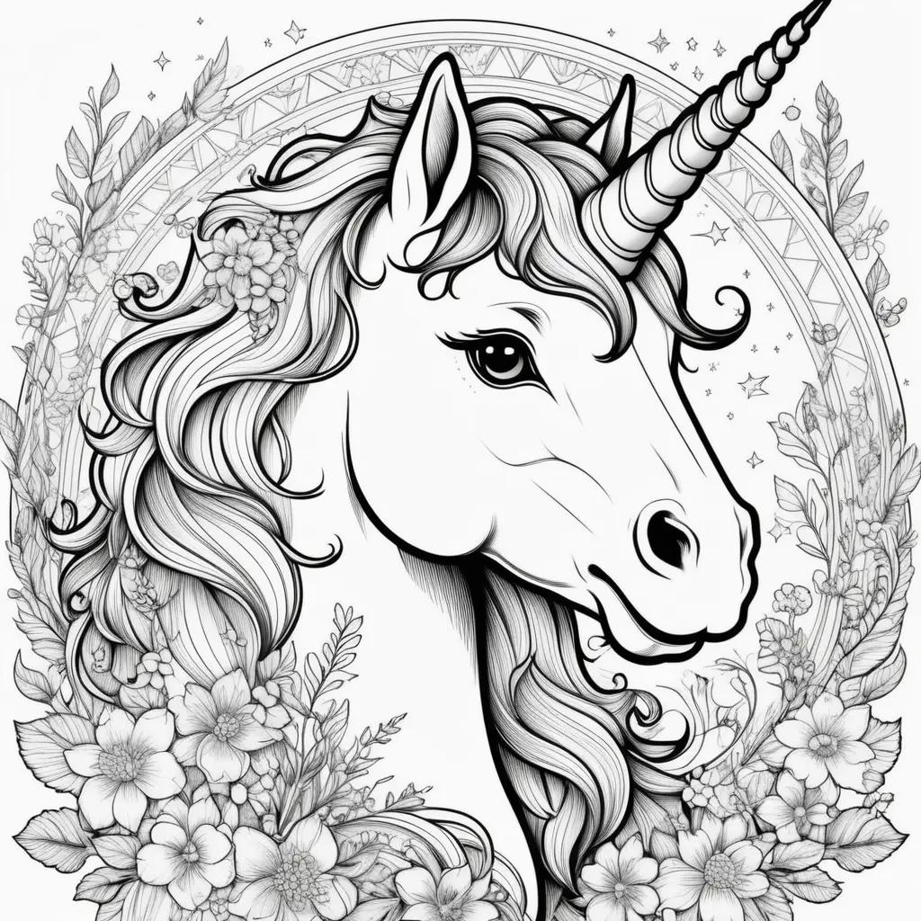 Colorful free printable unicorn coloring pages for kids