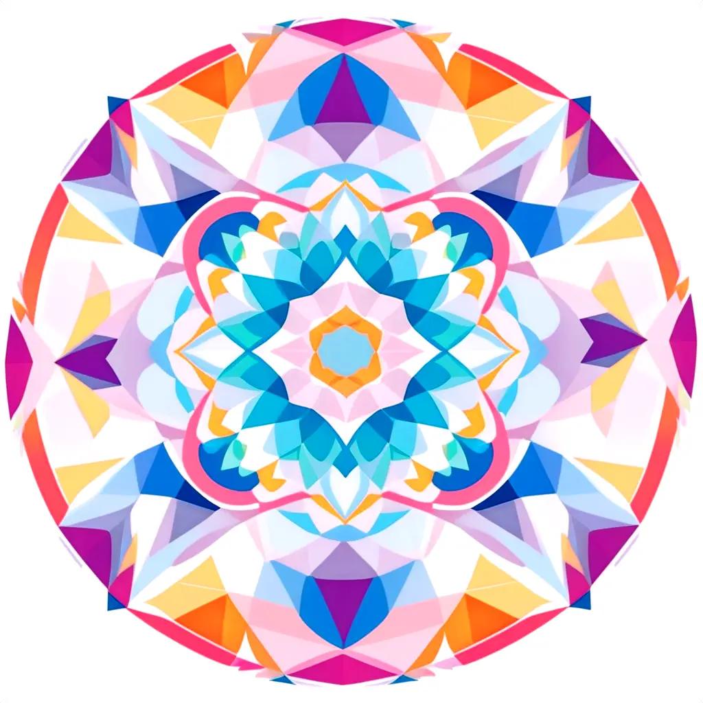 Colorful geometric pattern with multicolored shapes