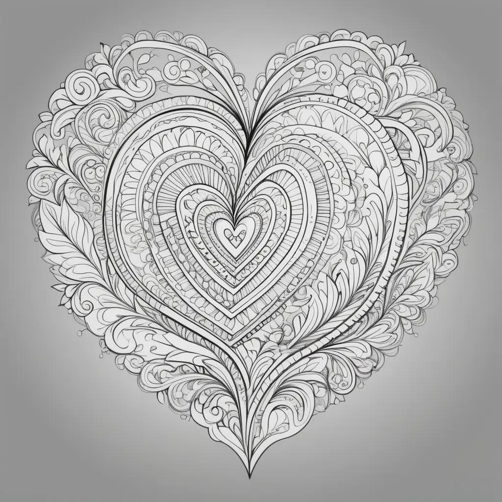 Colorful heart design on a grey background