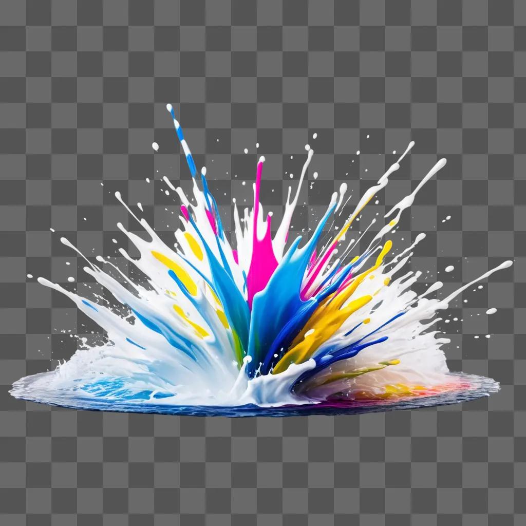 Colorful splashes create a beautiful effect