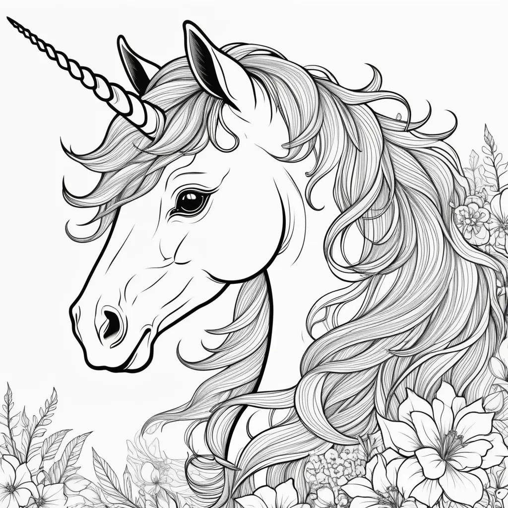 Colorful unicorn coloring pages free to print