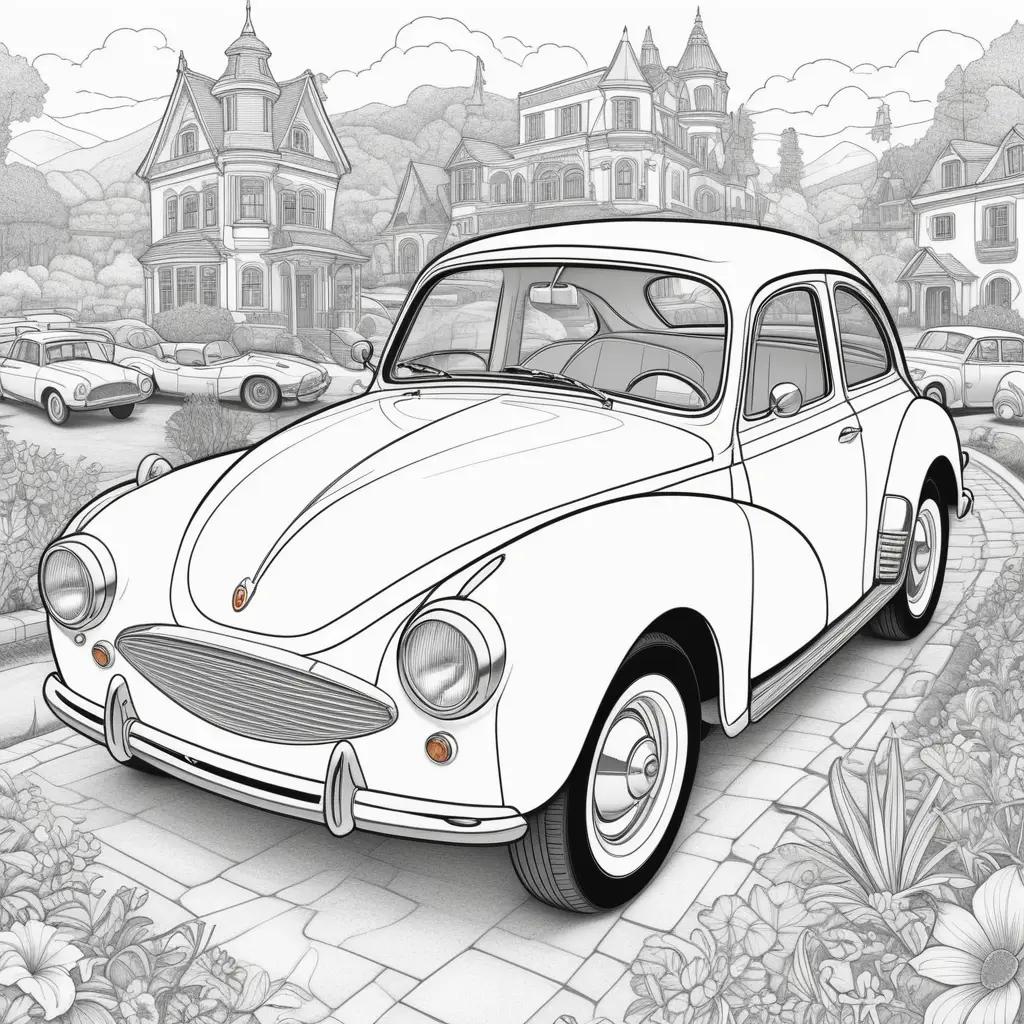 Coloring pages featuring cars from a movie