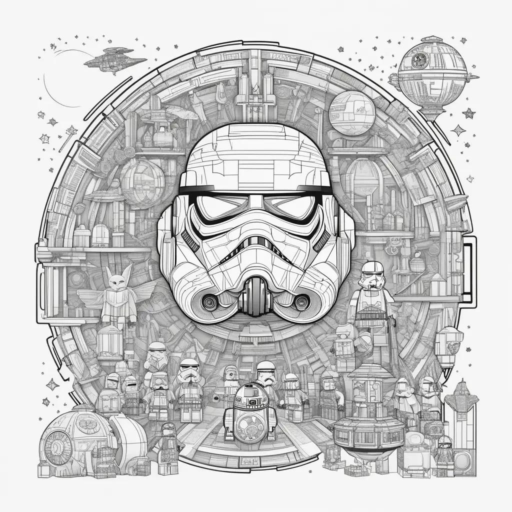 Coloring pages of Lego Star Wars characters