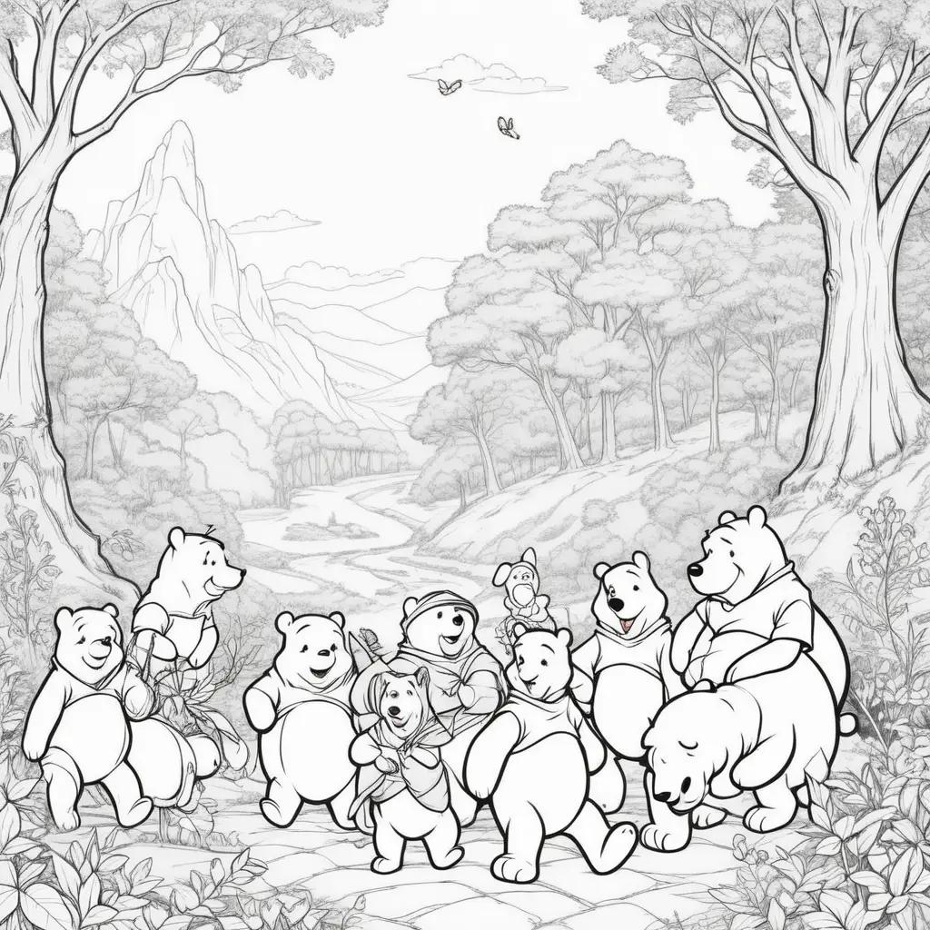 Coloring pages of Winnie the Pooh characters