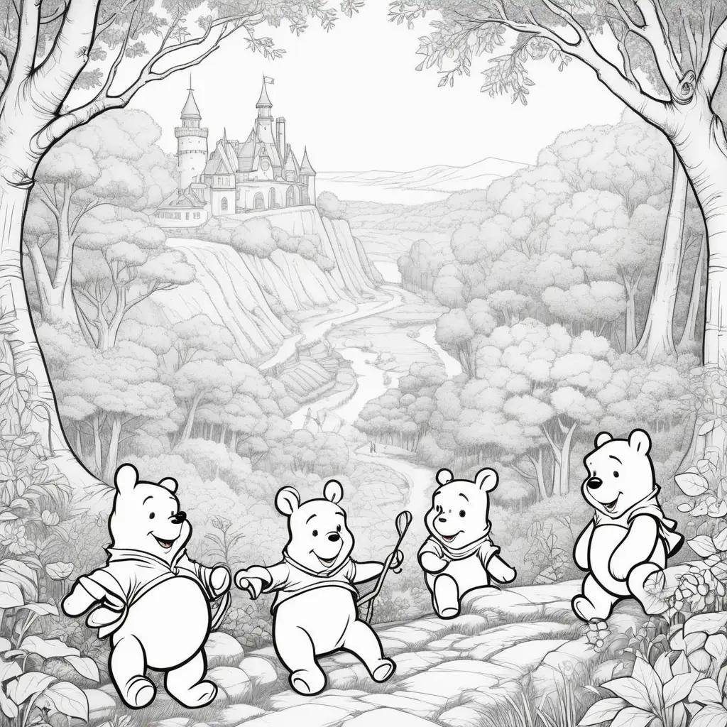 Coloring pages of Winnie the Pooh characters