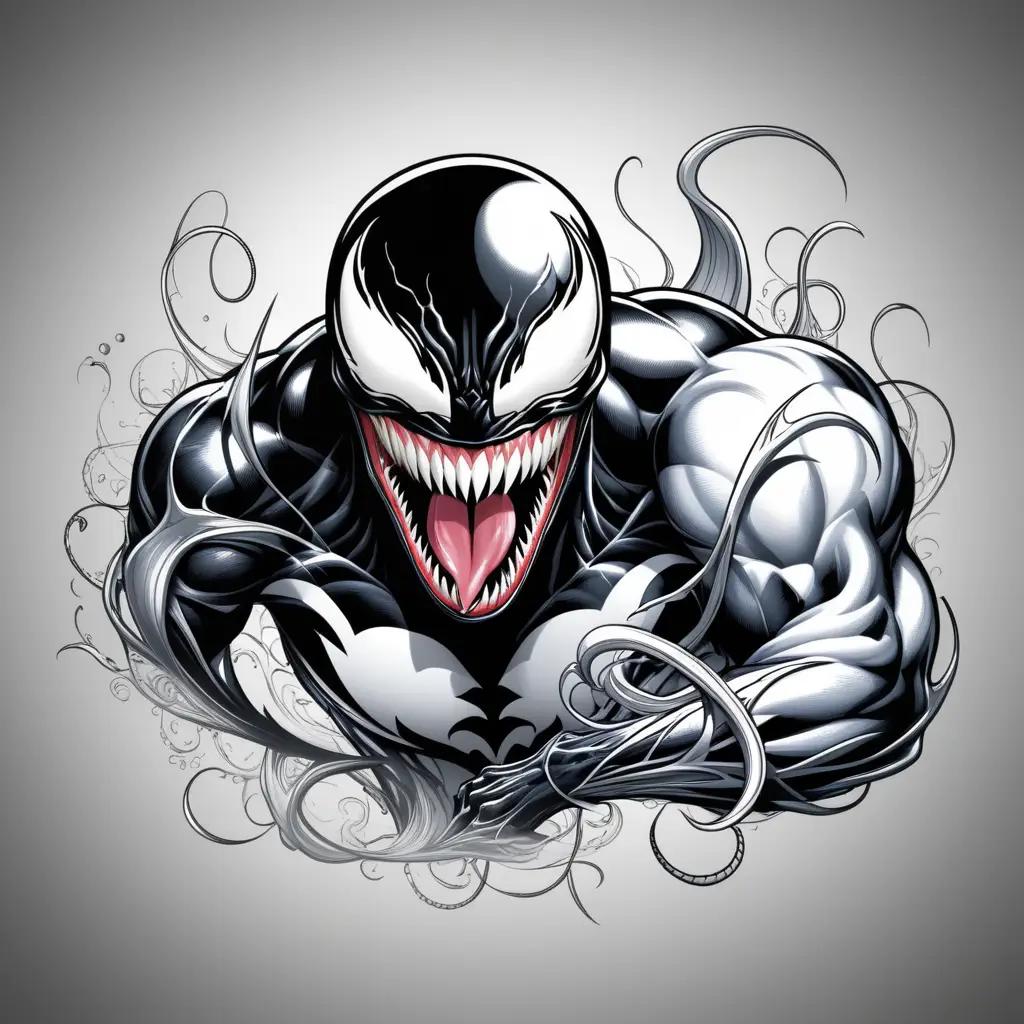 Coloring pages of a venom character