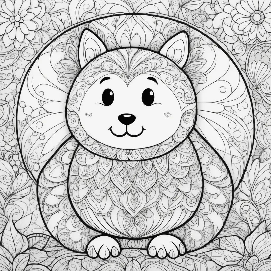 Coloring pages of cute animals with hugs and wugs