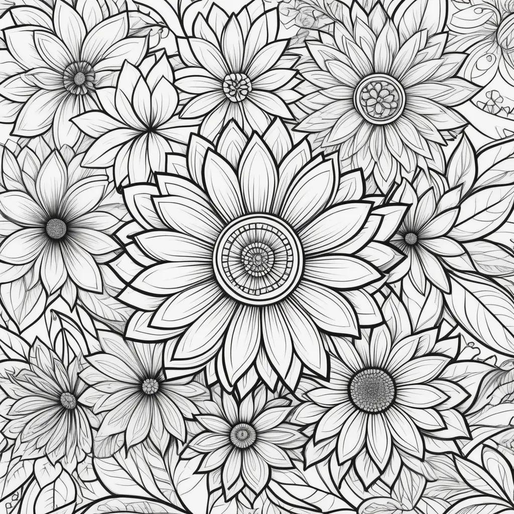 Coloring pages of free flower coloring pages