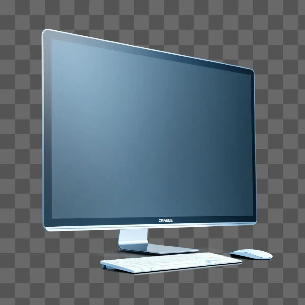 Computer monitor with transparent screen in the dark