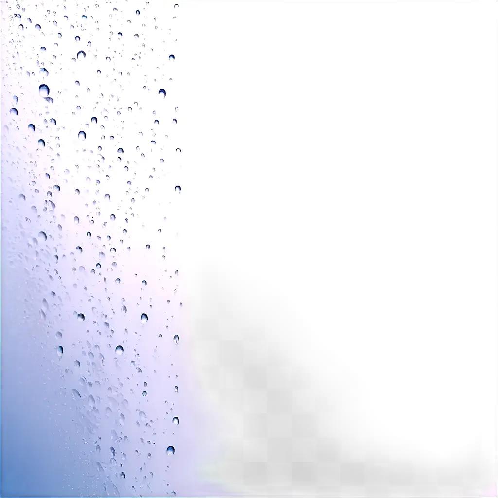 Condensation on a window pane forms a pattern of droplets