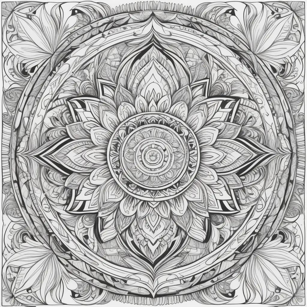 Cool Coloring Pages: A Unique and Colorful Flower Design