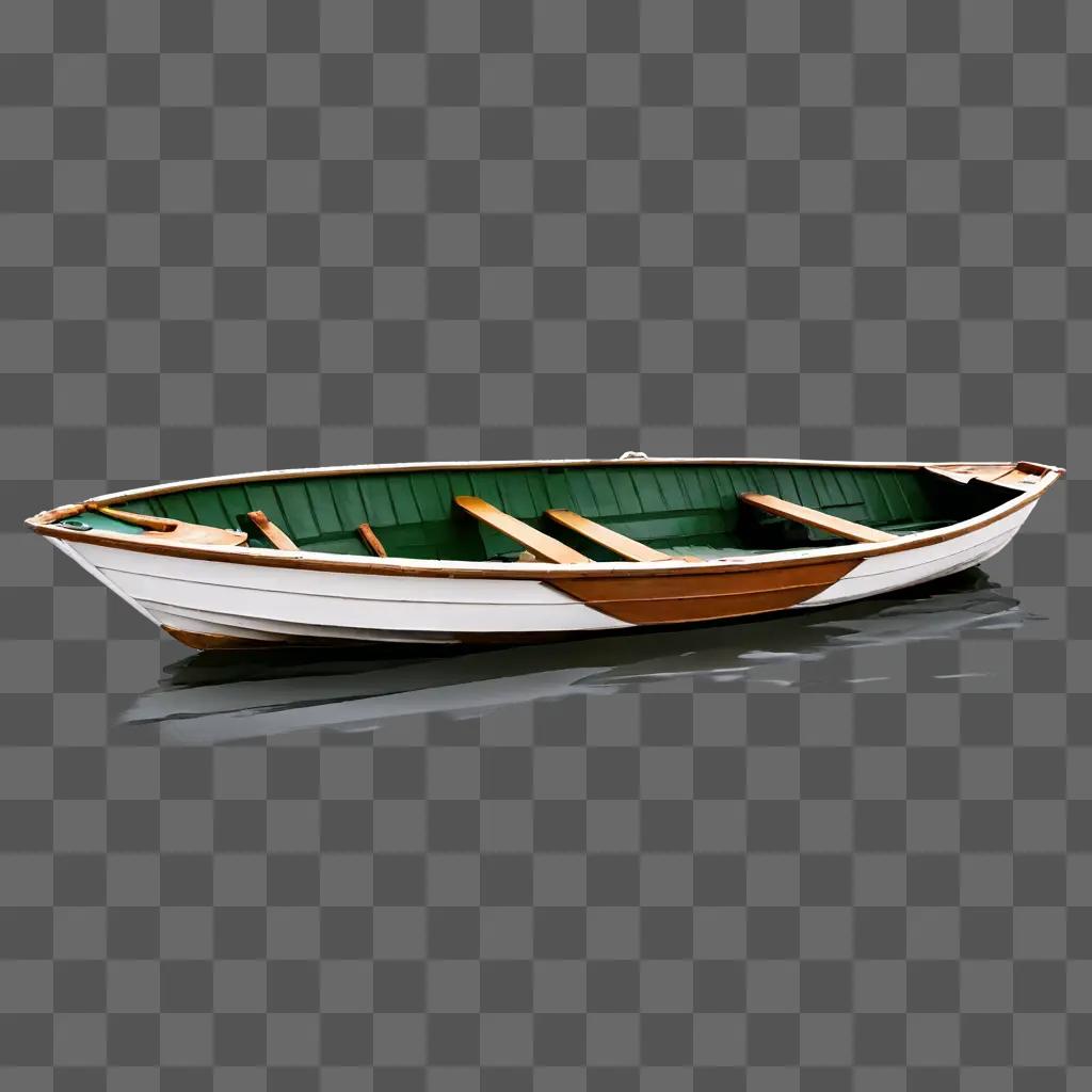 緑と茶色のコイボートの絵
