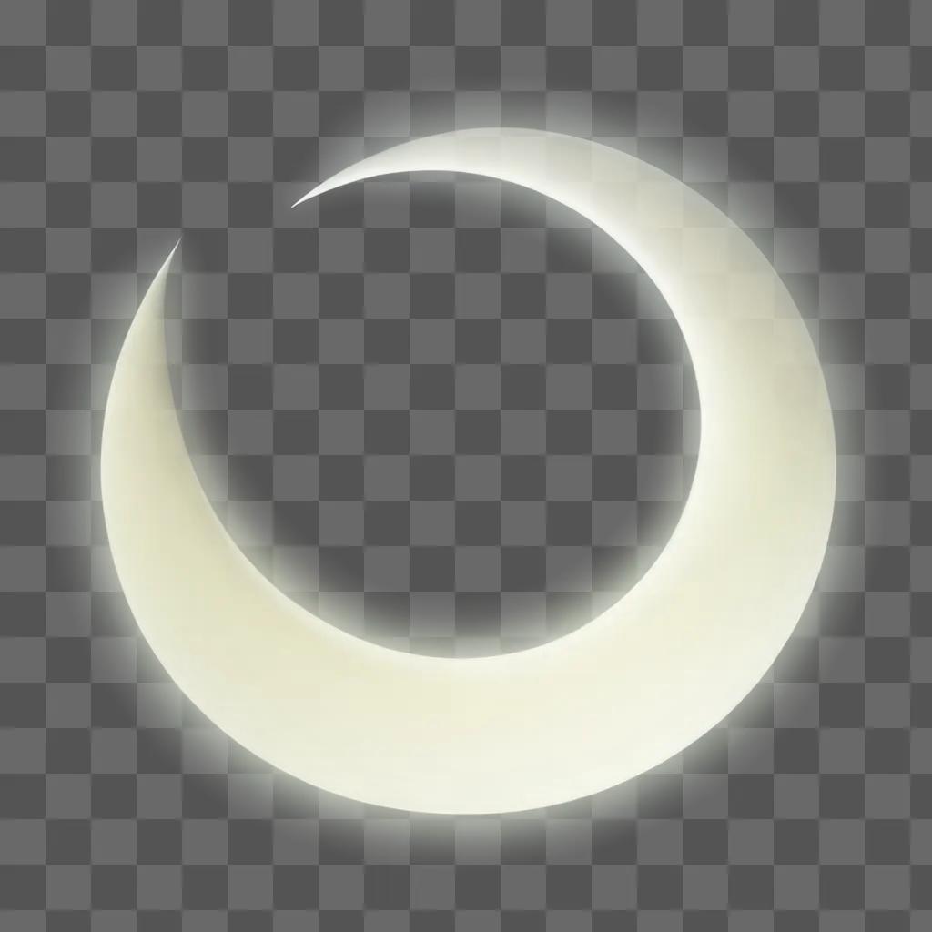 Crescent moon on a transparent background