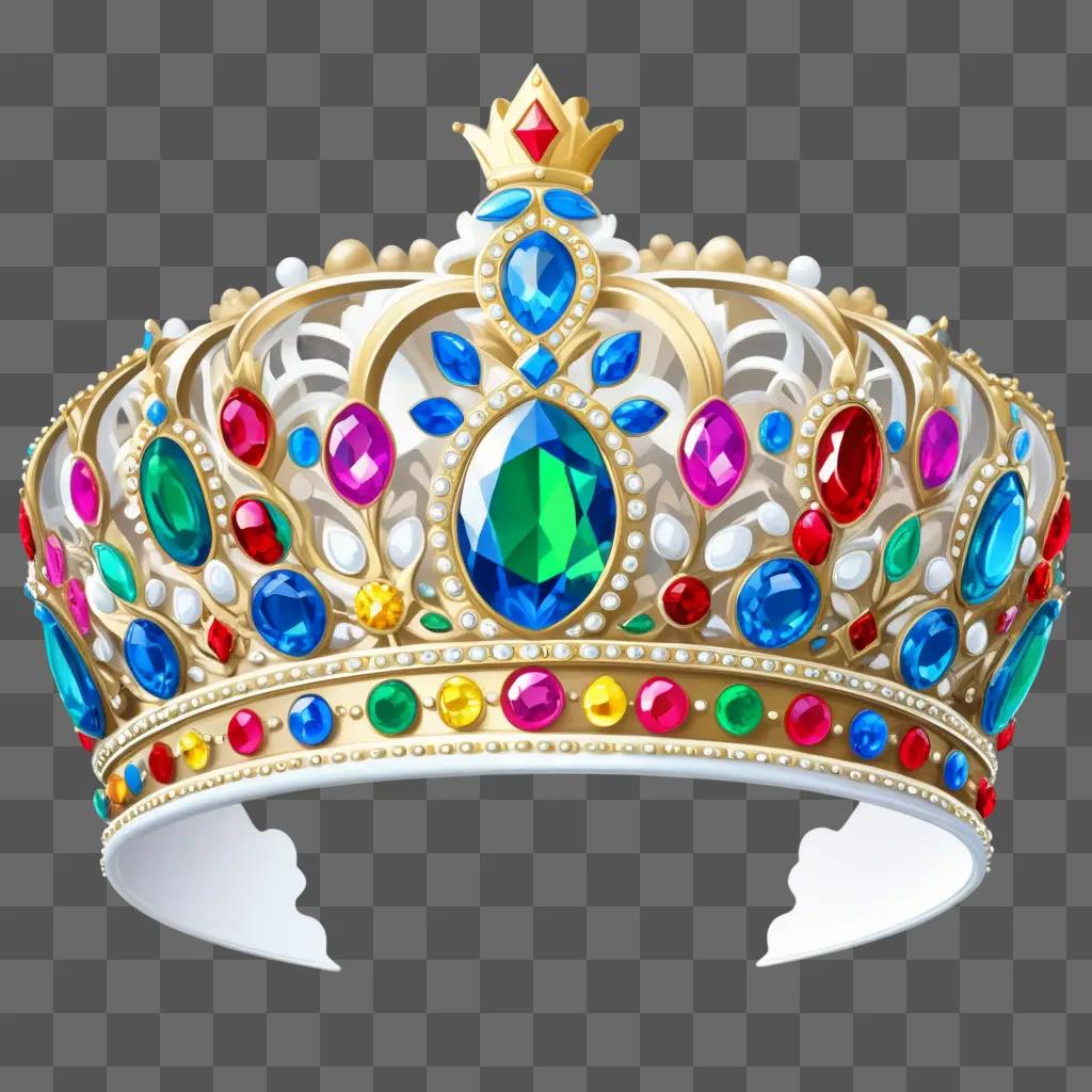 Crown drawing with colour and crown