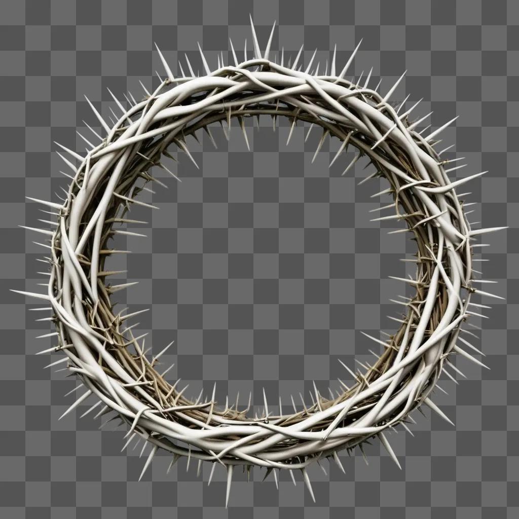 Crown of thorns on a gray background