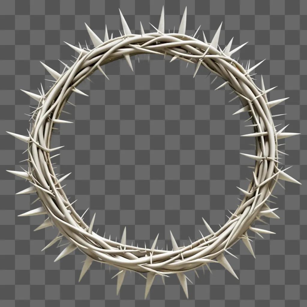 Crown of thorns on a gray background