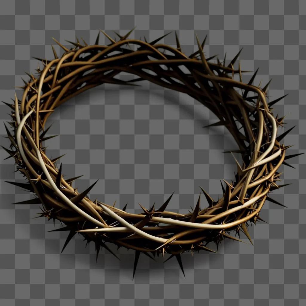 Crown of thorns on dark background