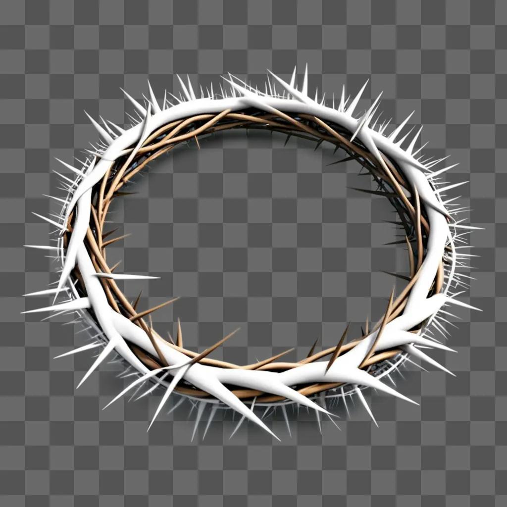 Crown of thorns with sharp spikes around it