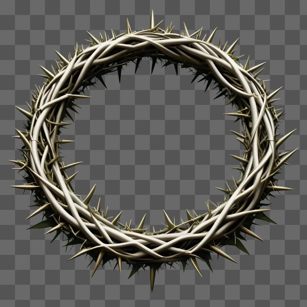 Crown of thorns wreath on a dark background