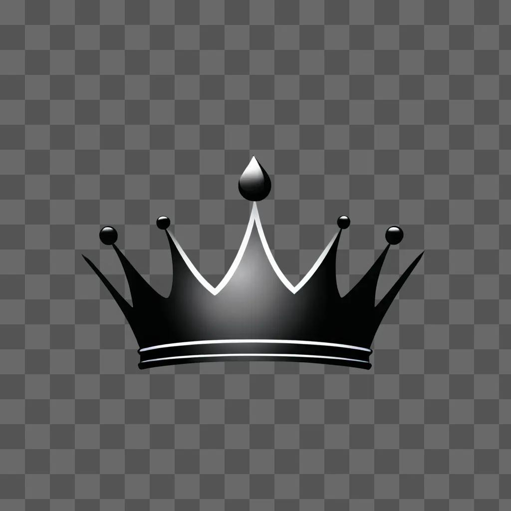 Crown silhouette on a black background