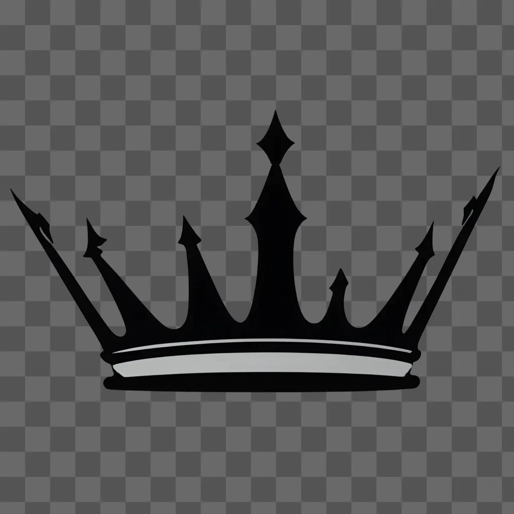 Crown silhouette on a black background