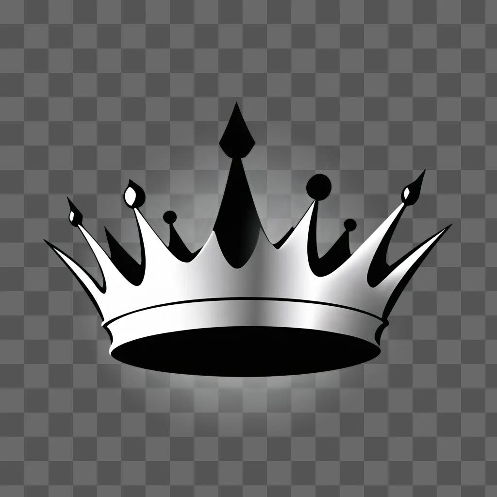 Crown silhouette on a gray background