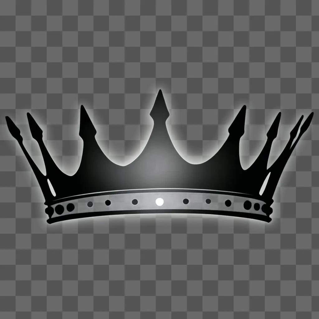 Crown silhouette with glowing edge against a white background