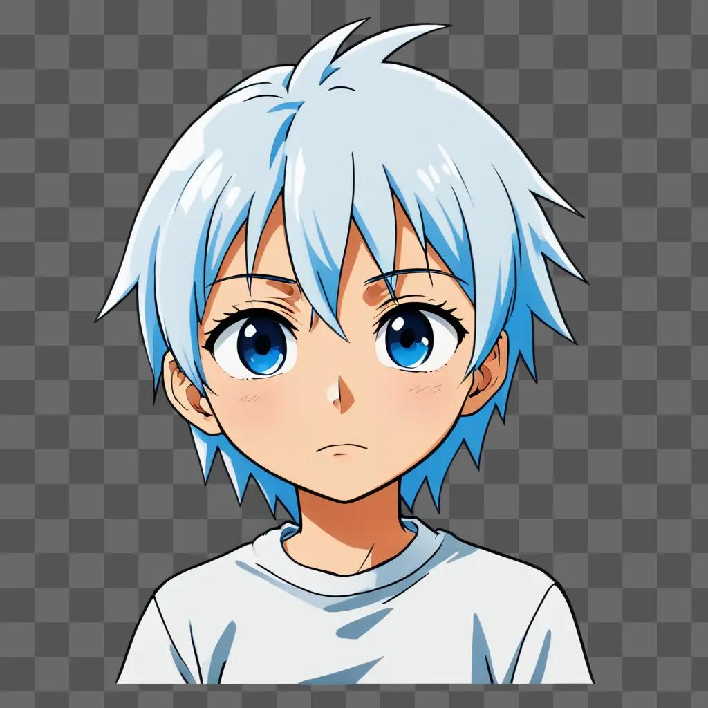 悲しい表情で泣いているアニメの男の子
