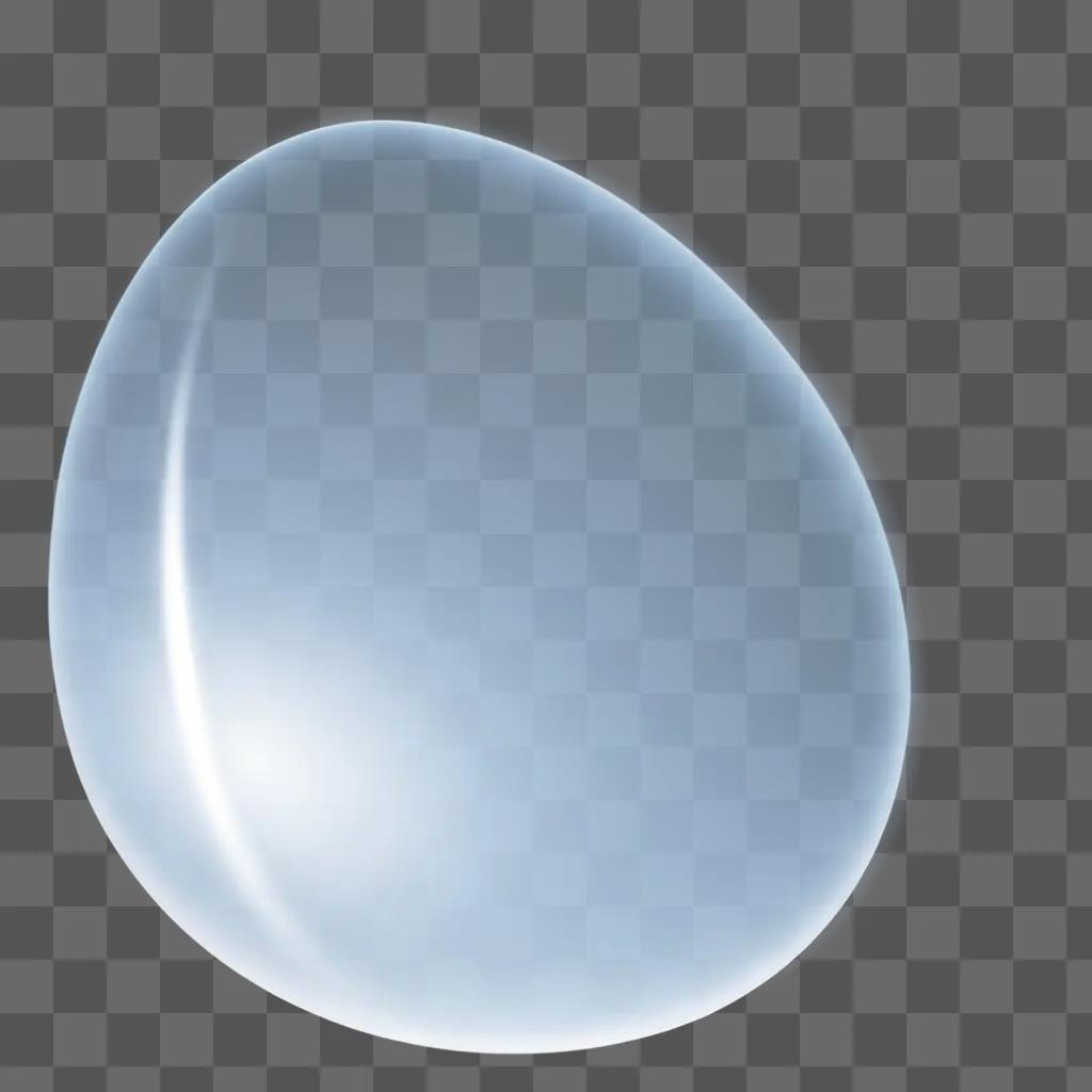 Cum transparent bubble with light reflection