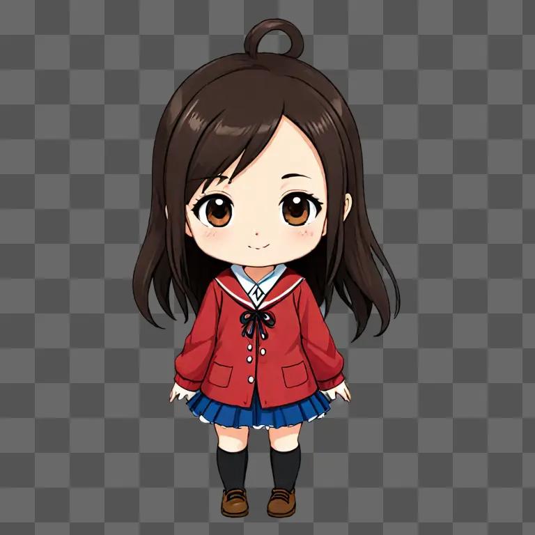 Cute Anime-style Chibi Character Illustration