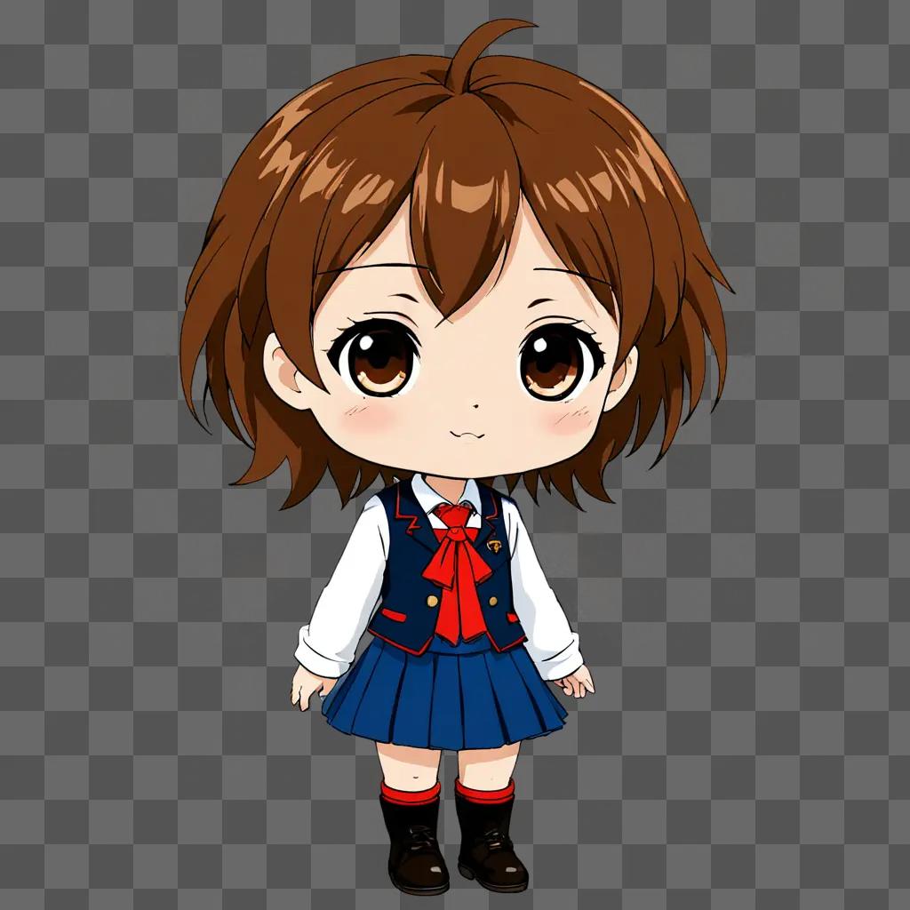 Cute Anime-style Chibi Character Illustration