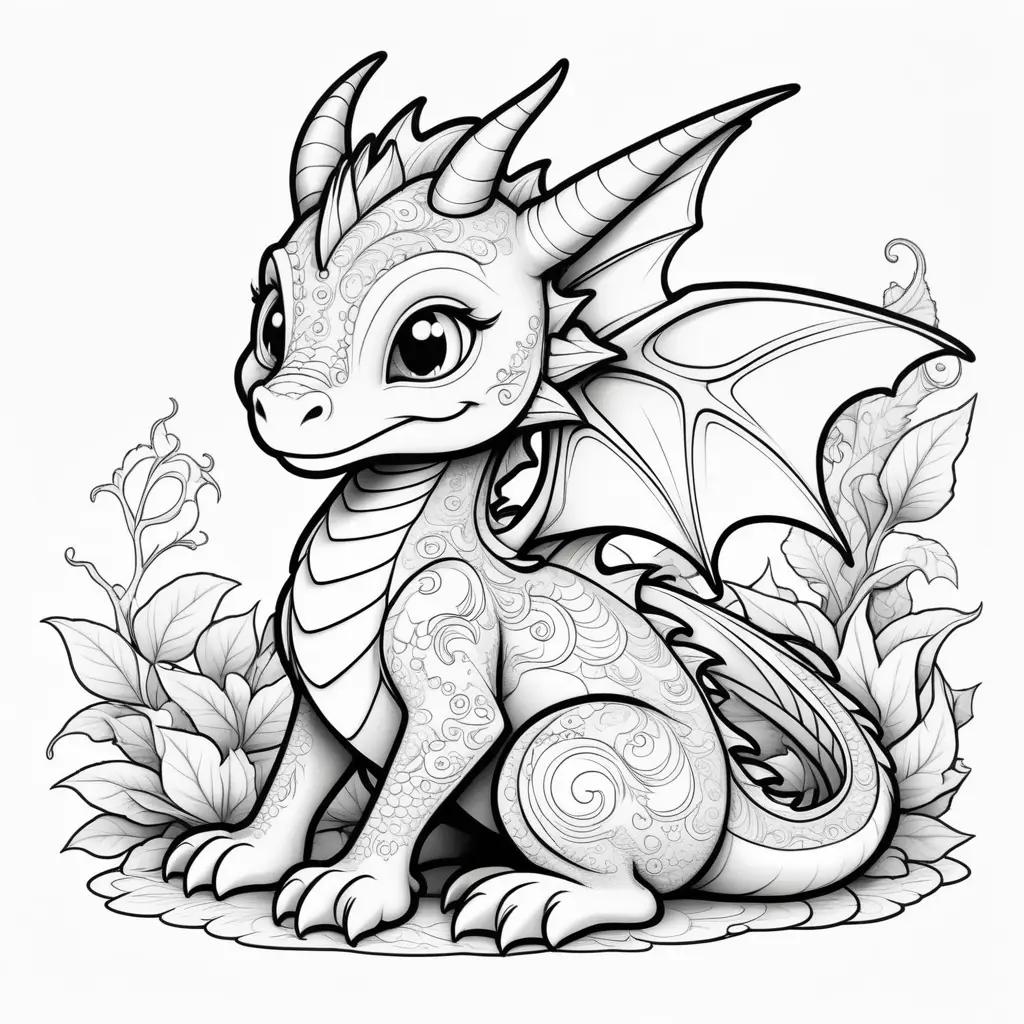 Cute Coloring Page Of A Dragon